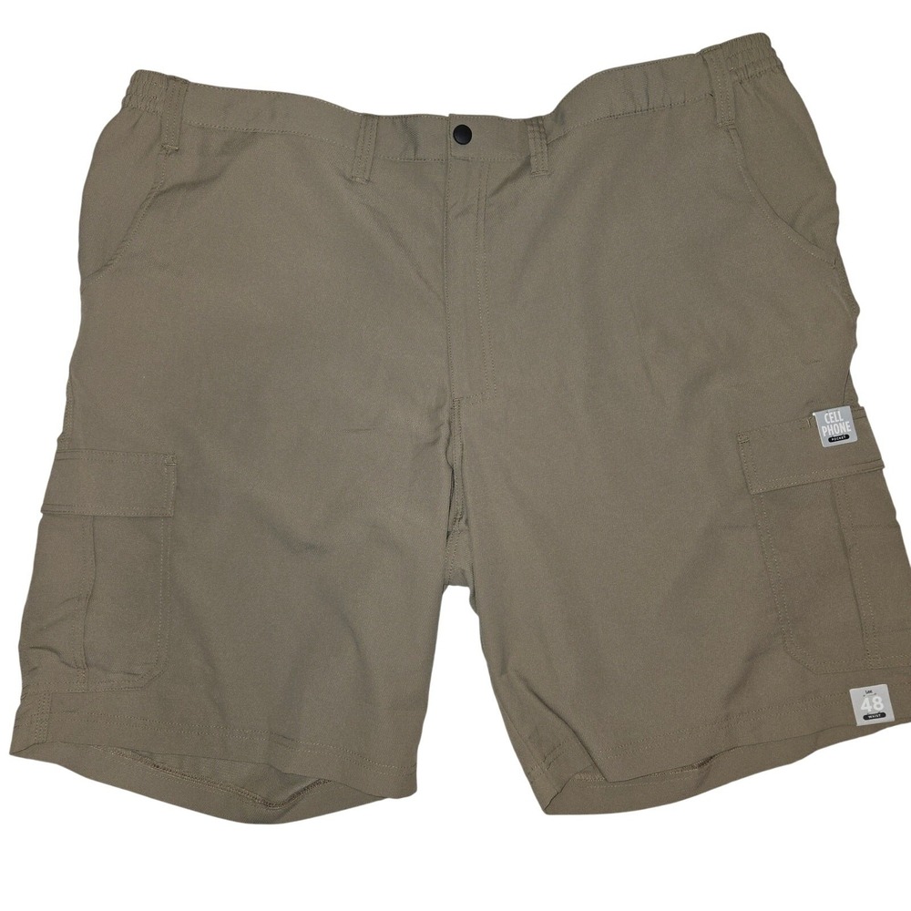 Lee Sport Cargo Bermuda Shorts Men's 48 Elastic Waist Stretch Polyester NWT